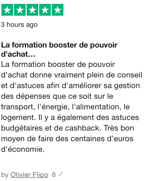 témoignage booster pouvoir d'achat